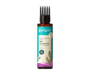 Pilgrim Olio di rosmarino spagnolo e biotina per la crescita dei capelli per controllare la caduta dei capelli e rafforzare i capelli, 100 ml, olio essenziale di rosmarino per la crescita del