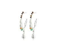 Pilgrim Orecchini 'Force' marrone / verde / argento / bianco Donna Pilgrim One Size marrone / verde / argento / bianco