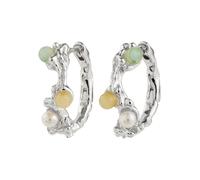 Pilgrim Orecchini 'Iris' giallo / menta / argento / bianco perla Donna Pilgrim One Size