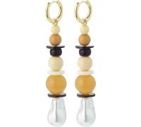 Pilgrim Orecchini 'Naila ' crema / giallo / oro / nero Donna Pilgrim One Size