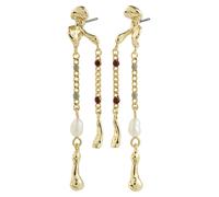 Pilgrim Orecchini 'Reggie' oro / rosso scuro / bianco perla Donna Pilgrim One Size