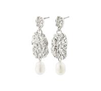 Pilgrim Orecchini 'True' argento / bianco perla Donna Pilgrim One Size