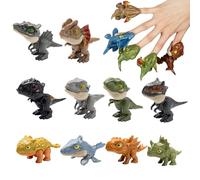 Pilikoll 10 Pezzi Dinosauro Morso Dito Giocattolo Dinosauro Che si Morde le Dita Dinosauro Giocattolo Mordere le Dita Giocattolo per Dita dei Dinosauri per Bambini, Ragazzi e Ragazze