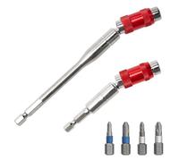 Pilikoll 2 Pezzi 90mm & 145mm Portainserti Porta-punte Magnetico Girevole con Bit PH1,PH2,PZ1,PZ2 Supporti Magnetici da 1/4" Girevole a 20° Porta-punte a Cambio Rapido per Trapano Avvitatore