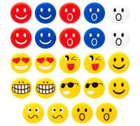 Pilikoll 24 Pezzi Ammortizzatore per Racchetta Tennis Ammortizzatore Racchetta Ammortizzatore in Silicone per Racchetta Tennis in Silicone Sorridente Ammortizzatore per Giocatori di Tennis