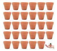 Pilikoll 30 Pezzi Mini Vaso Terracotta con Foro di Scarico Vasetti Terracotta Piccoli 3.5x3 cm Terracotta Vasi per Piccola Pianta Vaso Terracotta in Argilla Rosso per Piante Aromatiche, Fiori, Semi