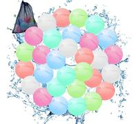 Pilikoll 30 Pezzi Palloncini d'Acqua Riutilizzabili con Chiusura a Clip Palloncini d'Acqua Riempimento Rapido Gavettoni D'acqua Riutilizzabili Silicone Bombe D'acqua per Parchi Acquatici,Feste,Piscine