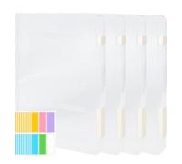Pilikoll 4 Pezzi A4 Storage File Scatole con Etichette Multiuso Scatola Archivio A4 Plastica Scatola Portadocumenti a4 plastica scatole in Plastica Trasparente con Coperchio per Ufficio, Scrivania