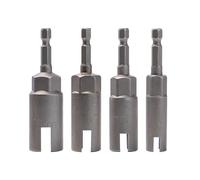 Pilikoll 4 Pezzi Giraviti per Dado ad Aletta Set di Driver per Dadi ad Aletta Wing Nut Socket 1/4" Chiavi a Bussola Esagonali Acciaio Wng Nut Driver per Pannello Dadi Viti Occhio C Gancio Vite