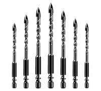 Pilikoll 7 Pezzi Punte Trapano Gres Porcellanato Vetro Punte Trapano Muro Ø 3-12 mm Set di Punte per Gres Porcellanato per Vetro,Piastrelle,Ceramica, Granito,Marmo (3mm,4mm,5mm,6mm,8mm,10mm,12mm)
