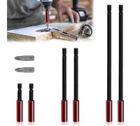 Pilikoll 8 Pezzi 60/150/300mm Portainserti Magnetico con Punte PZ2,PH2 Forti Magnetici Prolunghe per Punte da Trapano Porta-punte a Cambio Rapido Portainserti per Trapano Magnetico 1/4"