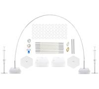 PILIN Kit arco di palloncini riutilizzabile Arco di palloncini bianco 2,3x3,2M regolabile per matrimoni, lauree, compleanni, decorazioni di Natale