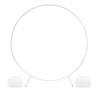 PILIN Kit di arco rotondo per palloncino, arco in metallo, 1,8 m, kit per feste, matrimoni, compleanni, bianco
