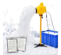 PILIN Macchina per schiuma gialla per feste, cannone elettrico da 800 W, con serbatoio d'acqua e 2 confezioni di polvere di schiuma, macchina regolabile per eventi interni ed esterni, festival, feste