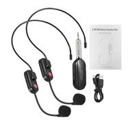 Pilipane 2,4 g di cuffie wireless microfono vocale professionale amplificatore ad alta fedelity suono 50m gamma leggera comodo per il karaoke insegnamento turistico fitness 2 in 1 design