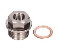 Pilipane Adattatore Sensore M18x1,5 a 1/8NPT Filettatura Raccordo Sensore Temperatura Acqua di Scarico, Adattatore Filettato Mittente Sensore Manometro Femmina Riduttore con Guarnizione