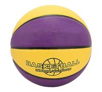 Pilipane Basket in Gomma Basket di Alta Grado Durevole Touch Touch Training Sport Sports Ball for Kids Youth Boys Girls Outdoor Indoor Gioca a Viola Giallo (Tipo 5 (8,3 x 8,3 x 3.5in))