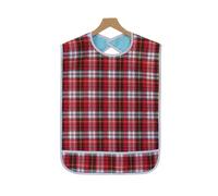 Pilipane Bavaglini scozzesi a doppio strato Bavaglini per adulti impermeabili e resistenti al grasso Grembiule mangiare Bavaglini di riso per riunioni di famiglia Feste festive Blu Kaki (l)