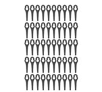 Pilipane Blade in plastica del Trimmer di Erba Parti di Sostituzione del Tosaerba tosaggio Durevole di Alta qualità atte per ALM 28 ALM 30 Art 23 accu Art 23 u 50pcs Bianco Nero 7,5x2cm (Nero)