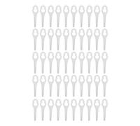 Pilipane Blade in plastica del Trimmer di Erba Parti di Sostituzione del Tosaerba tosaggio Durevole di Alta qualità atte per ALM 28 ALM 30 Art 23 accu Art 23 u 50pcs Bianco Nero 7,5x2cm (Bianco)
