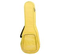 Pilipane Borsa per chitarra Ukulele Storage Backpack 23In Oxford Custode impermeabile con tasca trasparente per musicisti studenti viaggiatori (Limone giallo)