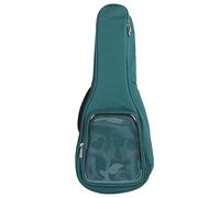 Pilipane Borsa per chitarra Ukulele Storage Backpack 23In Oxford Custode impermeabile con tasca trasparente per musicisti studenti viaggiatori (Verde)