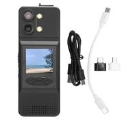 Pilipane Fotocamera indossabile con 32 g di piccoli schede di memoria clip magnetico IPS da 1,5 pollici Schermata HD a 180 ° rotante 2K 3000 mAh Consumato per il ciclismo