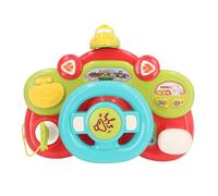Pilipane Giocattolo del Volante per Bambini giocatto Musicale educativo Multifunzionale con Effetto di Illuminazione Ruota di Guida Portatile per Bambini Piccoli per Bambini Suonare (A)