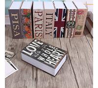 Pilipane Gioielli nascosti di Sicurezza (Love),Scatola di Sicurezza Portatile con Serratura a Chiave da Viaggio per la casa, Dizionario Libro cassaforte, Dizionario Libro cassaforte