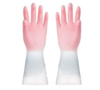 Pilipane Guanti da cucina per lavare i piatti, guanti da pulizia in lattice impermeabili, multifunzionali per uso domestico e nei ristoranti, 1 paio, design sottile con colori sfumati (L)