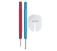 Pilipane Guarda Hands Remover Tool Strumento Premium in acciaio non slip kit di riparazione della leva dell'ago con orologio con pad per gli appassionati di orologi 2pcs rosso rosso