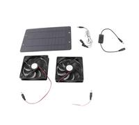 Pilipane Kit di ventole del Pannello Solare da 20W a Doppia Ventola a energia Solare con Interruttore Ventilazione di dissipazione del Calore Altamente efficiente per la casa per Cani a