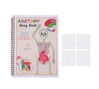 Pilipane Libro di anatomia del corpo umano per i più piccoli Apprendimento prescolare interattivo Attività educativa Libro di adesivi Giocattolo viaggio per bambini della scuola materna