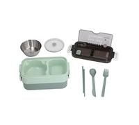 Pilipane Lunch Box Kit, 2 Strati Ermetica Porta Pranzo da Ufficio, Contenitore Portatile Bento impilabile a Doppio Piano,con Fibbia Pieghevole