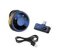Pilipane Microfono a lappa wireless dual clip su micics play play riduzione del rumore di tipo C Connettore pulsante microfono a forma di disco per cellulare (1 ricevitore con 1 microfono)