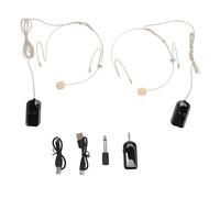 Pilipane Microfono auricolare wireless professionale Collegamento stabile Connessione a batteria lunga durata leggera comodo per insegnare in streaming live in pubblico ABS 2.4GHz 2