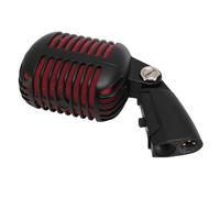 Pilipane Microfono Vintage Zinco Lega Auto-Tensione Rotazione Rack Retro Dinamico Vocale Microfono per KTV (nero)