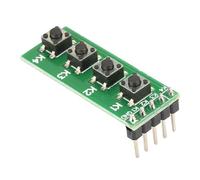 Pilipane Modulo interruttore a pulsante universale a 4 tasti, tastiera ad alte prestazioni, modulo a 4 pulsanti per mini breadboard, Banana Pi, MCU, PLD, CPU, AVR, STM32, ARM, PIC, C51,