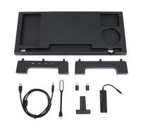 Pilipane Organizzatore della scrivania regolabile con supporto per il monitor del computer con hub USB Regolazione dell'altezza ergonomica per l'area di lavoro di lavoro Black 52 x 23 x