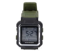 Pilipane Orologio da uomo Digital Watch impermeabile per surf a prova di shock con calendario allarme di arresto della retroilluminazione a LED 50m Elastico impermeabile per attività da (Verde)