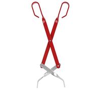 Pilipane Pinze per griglia, extra lunghe in alluminio con manico rosso, multifunzione, anti scottature, per barbecue, per casa, campeggio, cucina, barbecue