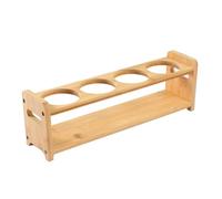 Pilipane Scaffale porta bottiglie olio elegante in legno con 4 fori per bottiglie di spezie e accessori da cucina che organizza lo spazio cucina (slot rotondo)
