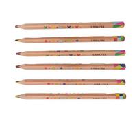 Pilipane Set matita arcobaleno set da 6 pacchetti design triangolare 4 in 1 matita da disegno multicolore per artisti studenti che scarabocnari schizzi lettere di ombreggiatura di basso