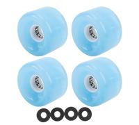 Pilipane Skateboard - Tavola lunga lampeggiante skateboard, set da 4 pezzi, durezza 78A, in poliuretano, traslucido, per crociera dopo la discesa, pattinaggio su rampe marciapiedi, strade di cemento