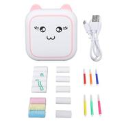 Pilipane Stampante bluetooth mini tasca stampante portatile stampante termico rapido stampa ad alta risoluzione per la stampa senza inchiostro per gli studenti degli impiegati materiale (Roseo)