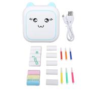 Pilipane Stampante bluetooth mini tasca stampante portatile stampante termico rapido stampa ad alta risoluzione per la stampa senza inchiostro per gli studenti degli impiegati materiale (Blu)