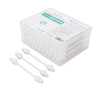 Pilipane Tamponi di Cotone a Punta,55 Pezzi, tamponi di Cotone a Doppia Punta con Bastoncini di Carta per la Pulizia del Trucco degli Animali Domestici, tamponi di Cotone Biologico per Neonati