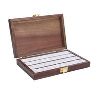 Pilipane Tavolozza per acquerelli Vassoio per miscelazione per acquerelli in legno di noce 36 pozzetti con coperchio per pittura all'aperto di artisti di viaggio