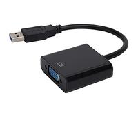 Pilipane USB3.0 a VGA Convertitore 5GBPS HD 1080p Cavo adattatore 15pin Video esterno femmina (Nero)