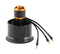 Pilipane Ventola canalizzata QXMotor da 50 mm EDF a 12 Pale con Motore brushless QF2611 da 5000 KV, di Alimentazione per aeroplani RC ad Alta velocità, Lega di Alluminio, Nero, 109 g (CCW)